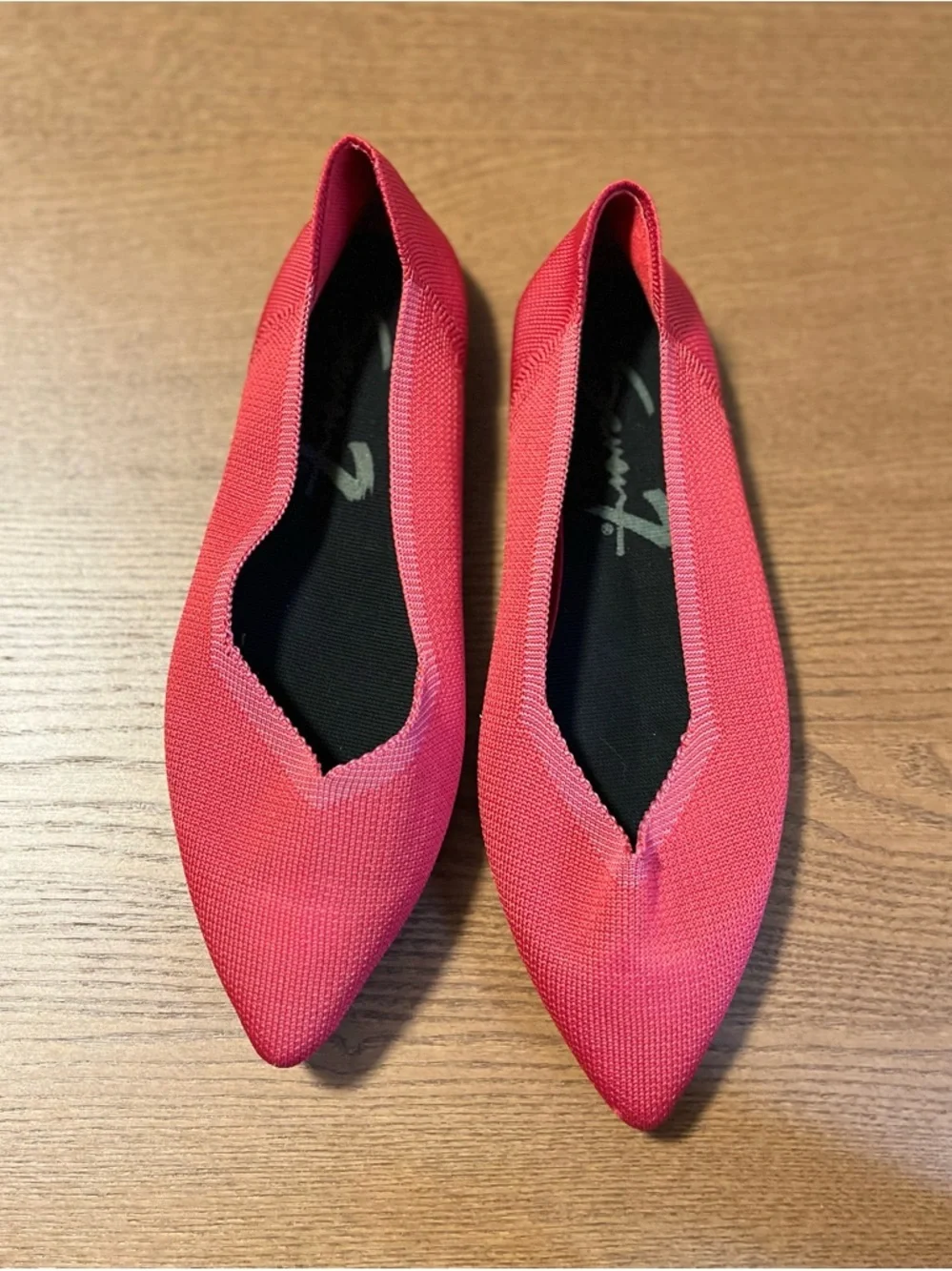 Seven7 Women's Pointed Slip-On Flats in Red